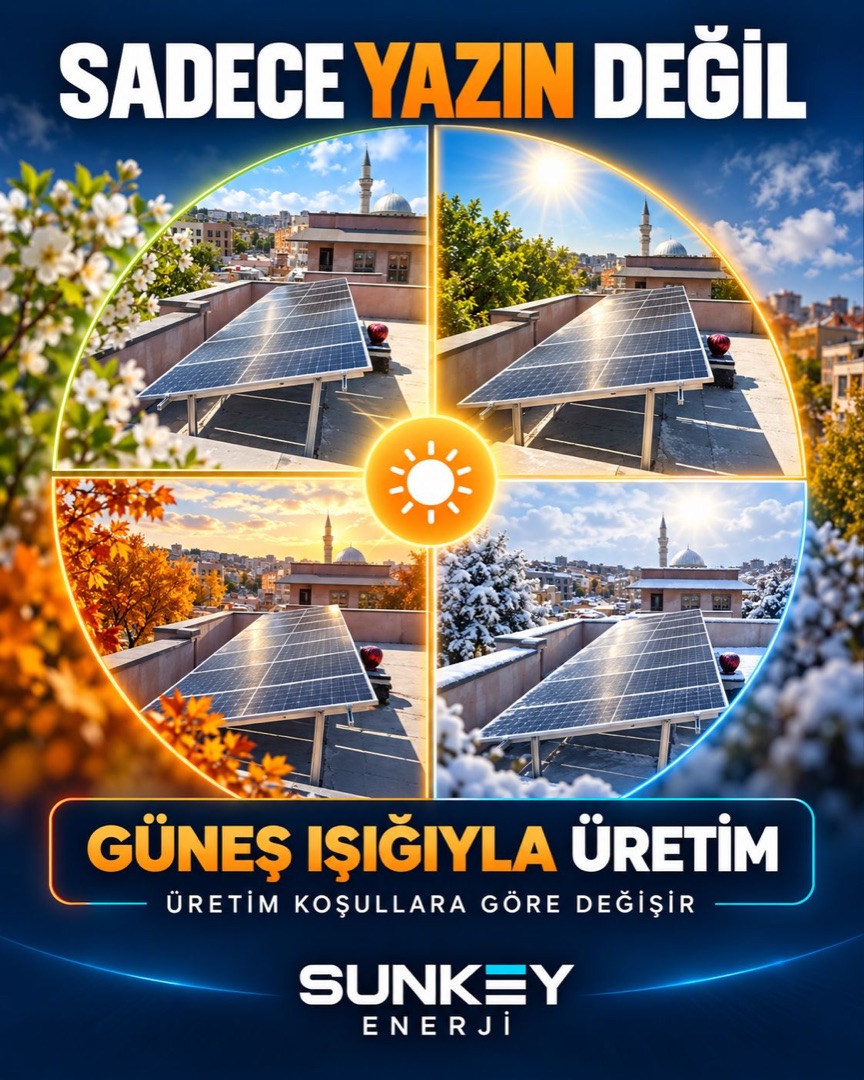 Güneş ışığıyla üretim dört mevsim sürer